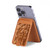 S1307 Poissons Sculpture sur bois imprimé graphique Magnetic Card Holder Wallet Stand with MagSafe for iPhone 16 15 14 13 Pro Max