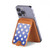 S2481 Motif étoile Magnetic Card Holder Wallet Stand with MagSafe for iPhone 16 15 14 13 Pro Max
