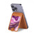 S3896 Stries d'or en marbre violet Magnetic Card Holder Wallet Stand with MagSafe for iPhone 16 15 14 13 Pro Max