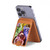 S3914 Galaxie colorée de costume d'astronaute de nébuleuse Magnetic Card Holder Wallet Stand with MagSafe for iPhone 16 15 14 13 Pro Max