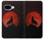 S2955 Loup Hurlant Rouge Lune Etui Coque Housse pour Google Pixel 9a