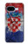 S3313 Croatie Drapeau graphique Football Millésime Etui Coque Housse pour Google Pixel 9a