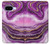 S3896 Stries d'or en marbre violet Etui Coque Housse pour Google Pixel 9a