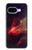 S3897 Espace nébuleuse rouge Etui Coque Housse pour Google Pixel 9a