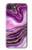 S3896 Stries d'or en marbre violet Etui Coque Housse pour iPhone 16e, 17e