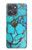 S2685 Aqua Turquoise imprimé graphique Gemme Etui Coque Housse pour Motorola Moto G Power (2025)