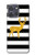S2794 Noir et blanc rayé cerf d'or Sparkles Etui Coque Housse pour Motorola Moto G Power (2025,2026)