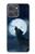 S3693 Pleine lune du loup blanc sinistre Etui Coque Housse pour Motorola Moto G Power (2025)