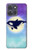 S3807 Killer Whale Orca Lune Pastel Fantaisie Etui Coque Housse pour Motorola Moto G Power (2025)