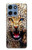 S1932 Bleu yeux Léopard Etui Coque Housse pour Motorola Moto G 5G (2025)