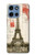 S2108 Tour Eiffel de Paris Carte postale Etui Coque Housse pour Motorola Moto G 5G (2025)