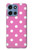 S2358 Rose à pois Etui Coque Housse pour Motorola Moto G 5G (2025)