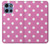 S2358 Rose à pois Etui Coque Housse pour Motorola Moto G 5G (2025)