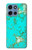 S2377 Turquoise Texture Motif imprimé Gemme Etui Coque Housse pour Motorola Moto G 5G (2025)