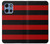 S2638 Noir et Rouge rayé Etui Coque Housse pour Motorola Moto G 5G (2025)