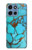 S2685 Aqua Turquoise imprimé graphique Gemme Etui Coque Housse pour Motorola Moto G 5G (2025)