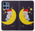 S2849 Mignon Lune Nuit Sleepy Chouette Etui Coque Housse pour Motorola Moto G 5G (2025)