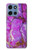 S2907 Violet Turquoise Pierre Etui Coque Housse pour Motorola Moto G 5G (2025)