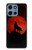 S2955 Loup Hurlant Rouge Lune Etui Coque Housse pour Motorola Moto G 5G (2025)