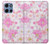 S3036 Flore de fleur rose douce Etui Coque Housse pour Motorola Moto G 5G (2025)