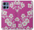 S3924 Fond rose fleur de cerisier Etui Coque Housse pour Motorola Moto G 5G (2025)