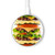 S0790 Hamburger Chargeur sans fil 15W Type-C iPhone Android Station de charge à lumière LED