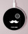S1946 Sir Mustache Minimalisme Chargeur sans fil 15W Type-C iPhone Android Station de charge à lumière LED