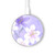 S2361 Fleurs blanches Violet Chargeur sans fil 15W Type-C iPhone Android Station de charge à lumière LED