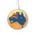 S2494 Australie Drapeau Carte texture de la roche Chargeur sans fil 15W Type-C iPhone Android Station de charge à lumière LED