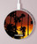 S2563 Californie lever du soleil Chargeur sans fil 15W Type-C iPhone Android Station de charge à lumière LED