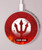 S2803 Feu Rouge Diable Lance Symbole Chargeur sans fil 15W Type-C iPhone Android Station de charge à lumière LED