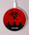 S2917 Biohazards Virus Alert Rouge Chargeur sans fil 15W Type-C iPhone Android Station de charge à lumière LED