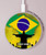 S2981 Brésil Football Football Chargeur sans fil 15W Type-C iPhone Android Station de charge à lumière LED