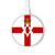 S3089 Drapeau de l'Irlande du Nord Chargeur sans fil 15W Type-C iPhone Android Station de charge à lumière LED