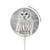 S1566 Milou Blanc Chouette Chouette Chargeur magnétique sans fil avec MagSafe 15W pour iPhone 16 15 14 13 12