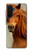 S1595 Beau cheval marron Etui Coque Housse pour Samsung Galaxy A26
