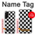 S1611 Échiquier Damier Noir Blanc Etui Coque Housse pour Samsung Galaxy A26