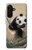 S2210 Peinture Art Panda Fluffy Etui Coque Housse pour Samsung Galaxy A26