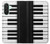 S3078 Noir et blanc Clavier de piano Etui Coque Housse pour Samsung Galaxy A26