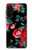 S3112 Motif floral Rose Noir Etui Coque Housse pour Samsung Galaxy A26