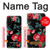 S3112 Motif floral Rose Noir Etui Coque Housse pour Samsung Galaxy A26