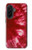 S2480 Tie dye rouge Etui Coque Housse pour Samsung Galaxy A36
