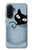 S2641 Noir Chat Poche Etui Coque Housse pour Samsung Galaxy A36