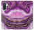 S3896 Stries d'or en marbre violet Etui Coque Housse pour Samsung Galaxy A36
