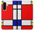 S0157 Composition Rouge Bleu Jaune Etui Coque Housse pour Samsung Galaxy A56