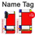 S0157 Composition Rouge Bleu Jaune Etui Coque Housse pour Samsung Galaxy A56