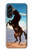 S0934 Sauvage Black Horse Etui Coque Housse pour Samsung Galaxy A56
