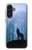 S0935 Loup Hurlant dans la forêt Etui Coque Housse pour Samsung Galaxy A56