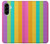 S3678 Vertical arc-en-ciel coloré Etui Coque Housse pour Samsung Galaxy A56