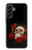S3753 Roses de crâne gothique sombre Etui Coque Housse pour Samsung Galaxy A56